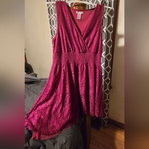 Chic Sleeveless Maroon Dress